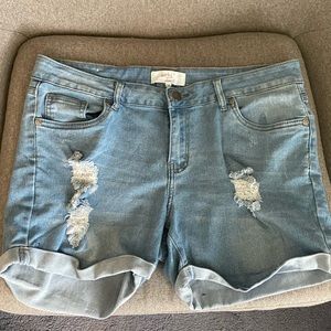 cute ripped denim shorts
